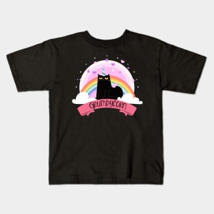 Grumpycorn Grumpy Unicorn Cat Kids T-Shirt